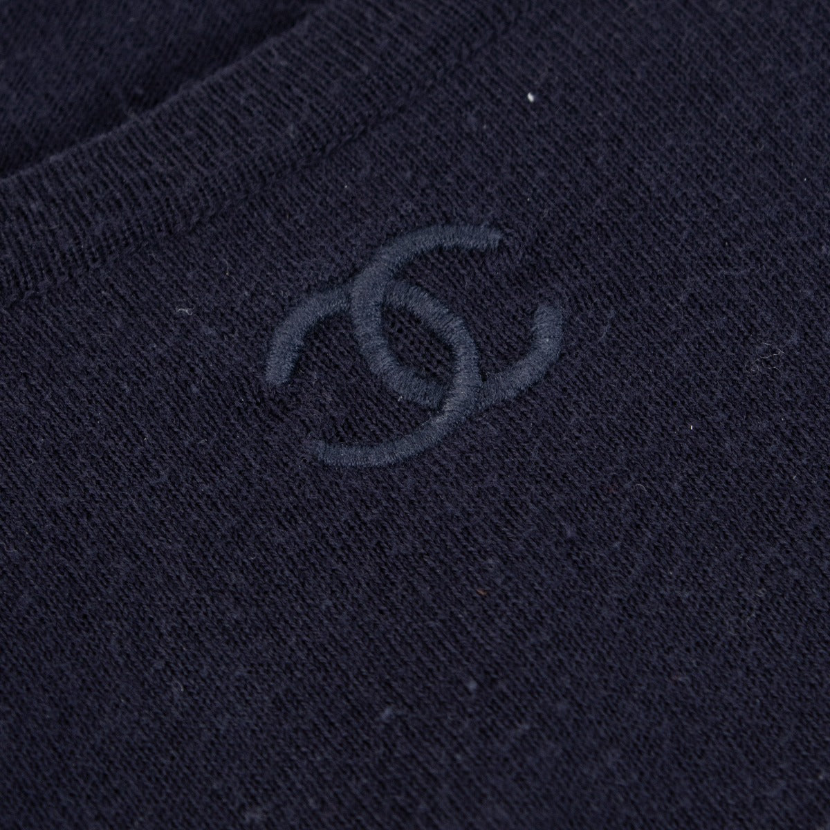 Chanel Blue CC Knit Top - Size 38