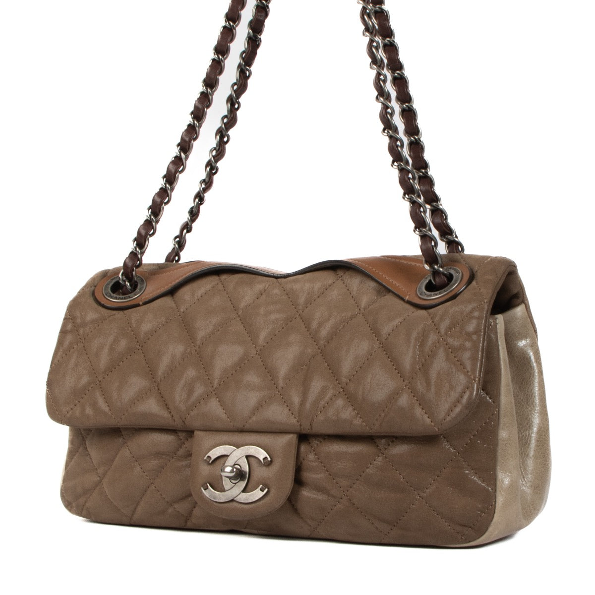 shop 100% authentic second hand Chanel Cruise 2011 In-The-Mix Iridescent Fabric Medium Flap Bag on Labellov.com
