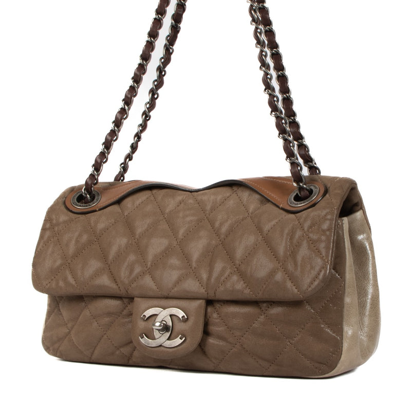 shop 100% authentic second hand Chanel Cruise 2011 In-The-Mix Iridescent Fabric Medium Flap Bag on Labellov.com