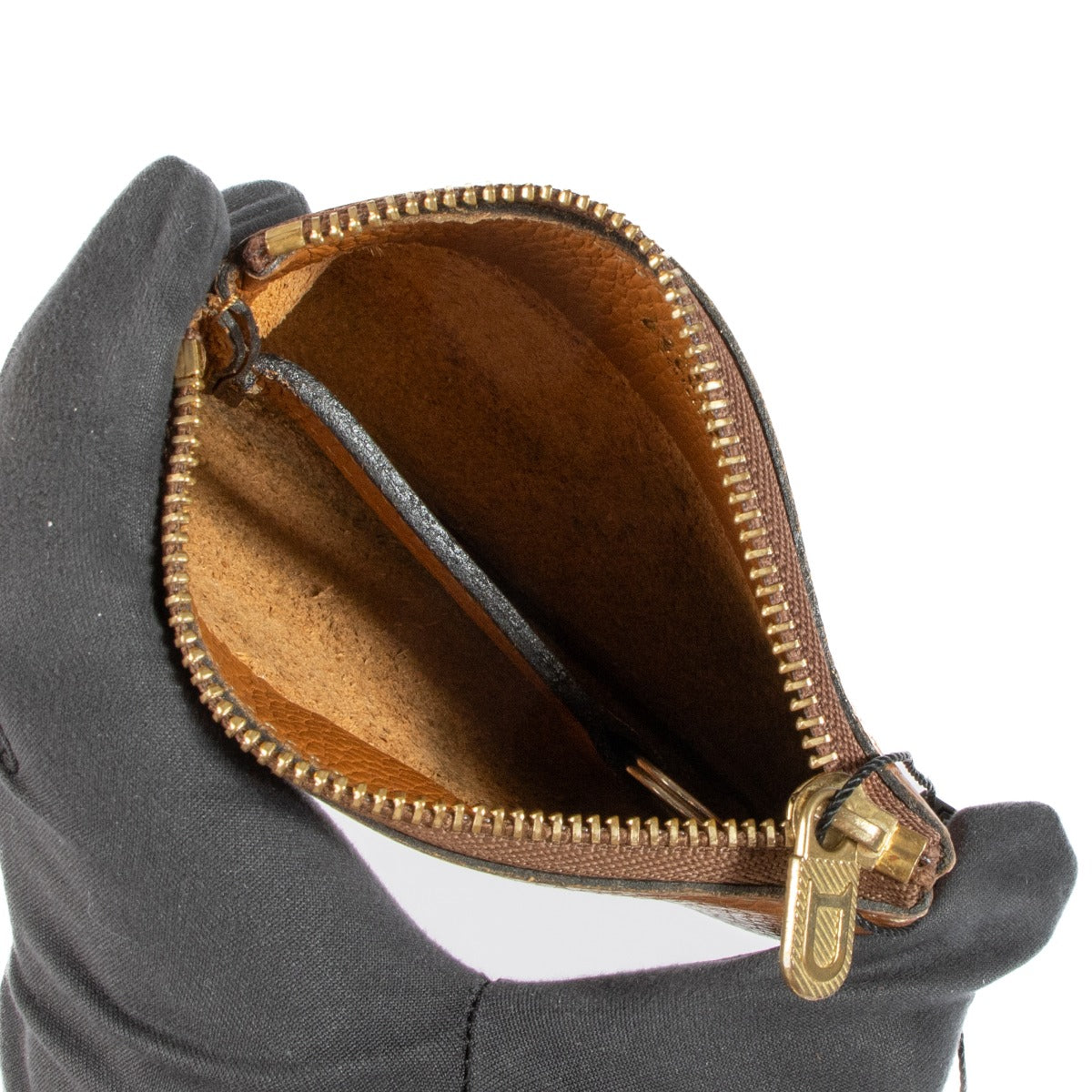 Delvaux Camel Leather Key Pouch
