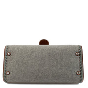 We buy and sell your preloved and brand new designer Delvaux Grey Felt Siera Calf Brillant GM