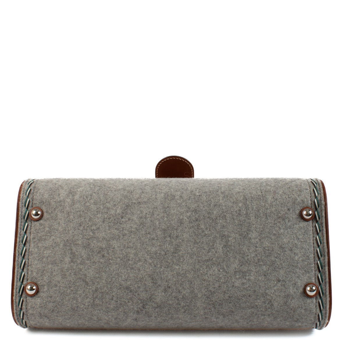 We buy and sell your preloved and brand new designer Delvaux Grey Felt Siera Calf Brillant GM