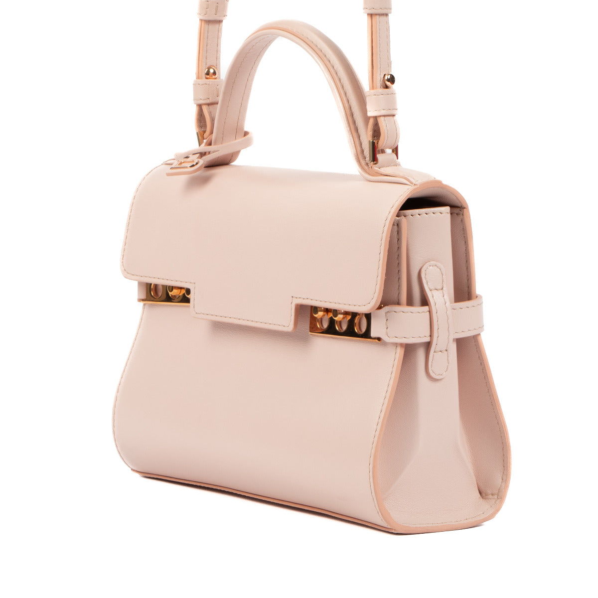 Delvaux Tempête Mini Calf Souple Nude Top Handle Bag