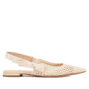 Shop safe online at Labellov in Antwerp, Brussels and Knokke these 100% authentic second hand Christian Dior Beige Fabric Mesh Slingback Flats - size 39