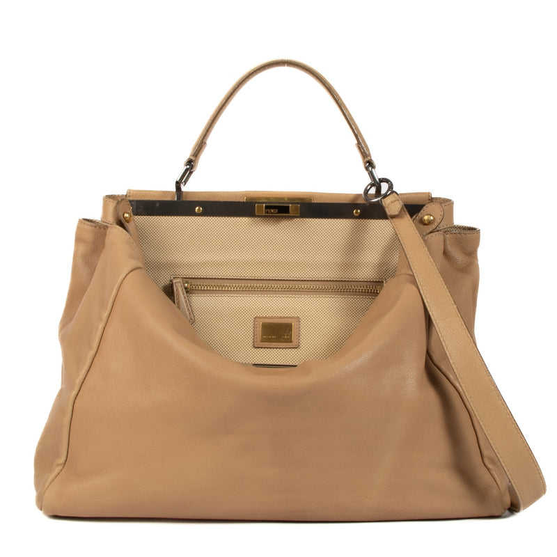 shop 100% authentic second hand Fendi Beige Large Peekaboo Bag on Labellov.com