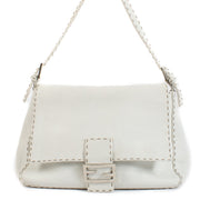 shop 100% authentic second hand Fendi White Selleria Mama Baguette Shoulder Bag on Labellov.com