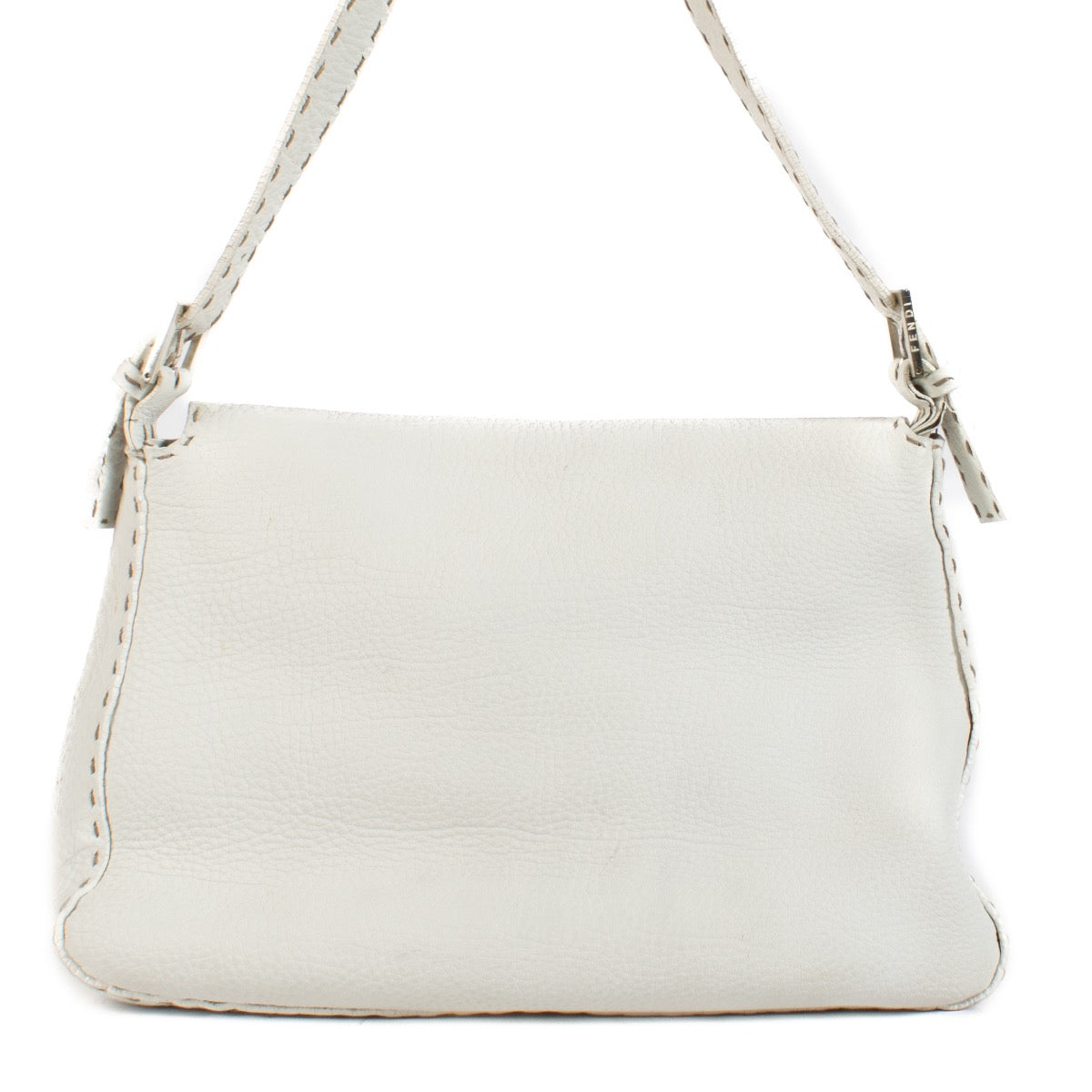 shop 100% authentic second hand Fendi White Selleria Mama Baguette Shoulder Bag on Labellov.com