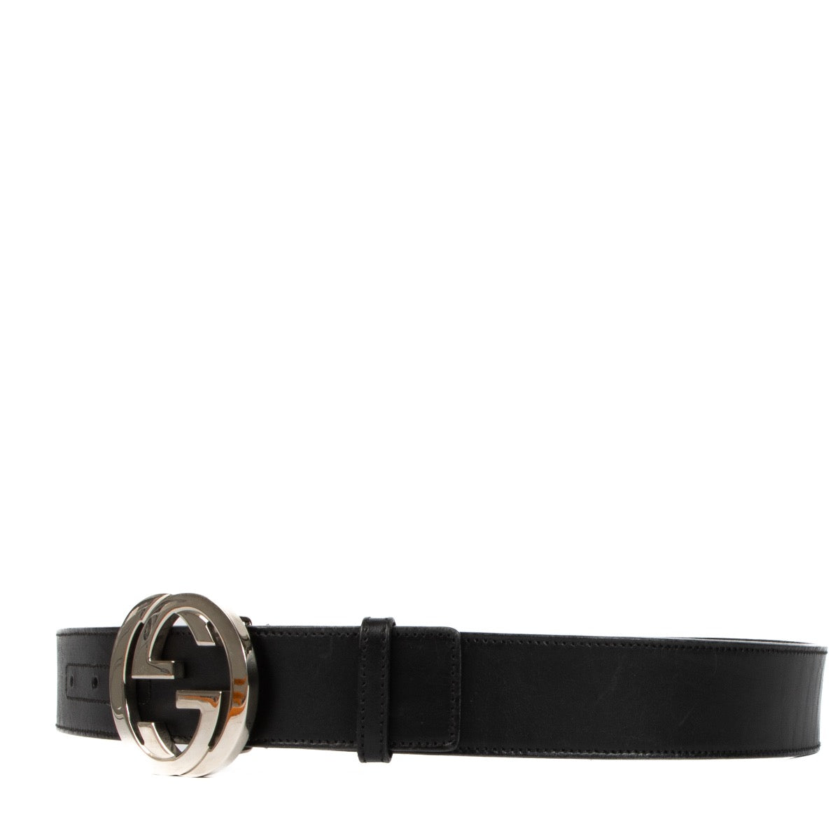 shop 100% authentic second hand Gucci Black Interlocking G Belt - Size 85 on Labellov.com