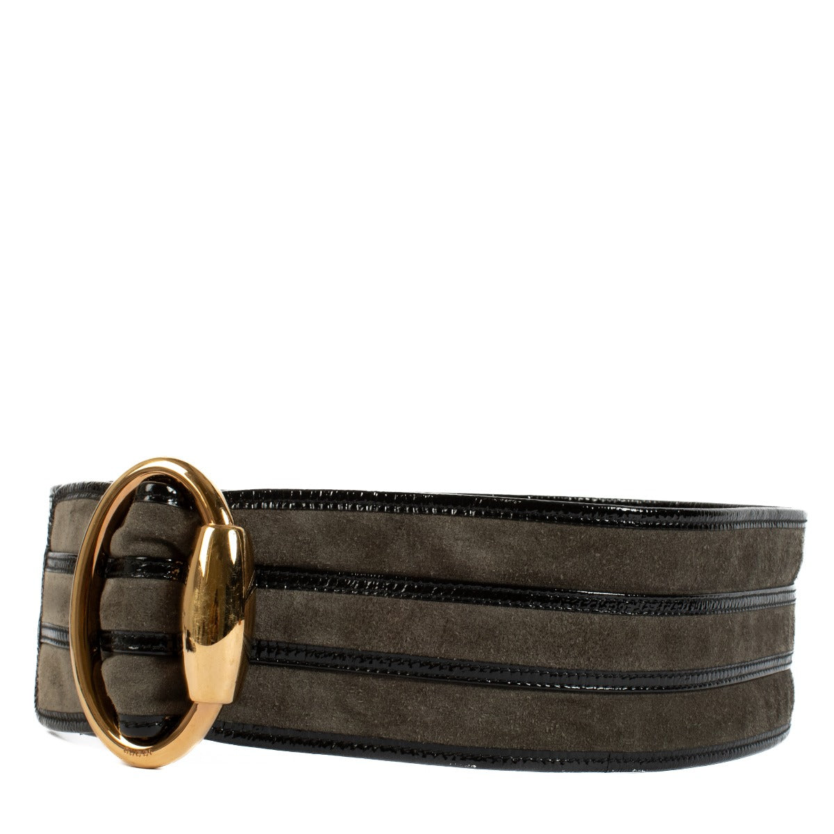 Shop safe online at Labellov in Antwerp, Brussels and Knokke this 100% authentic second hand Gucci Grey Suede Belt - Size 80