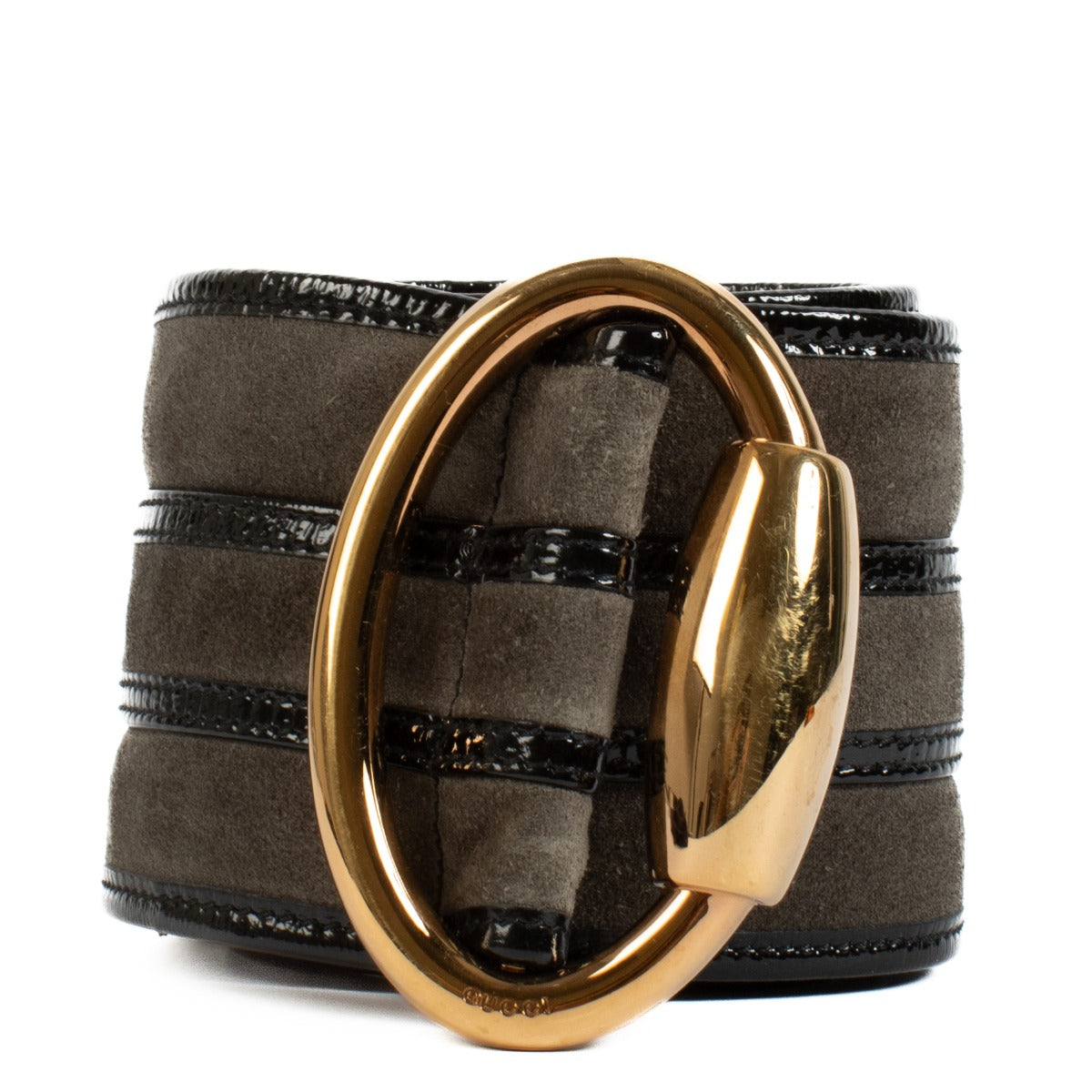 Shop safe online at Labellov in Antwerp, Brussels and Knokke this 100% authentic second hand Gucci Grey Suede Belt - Size 80