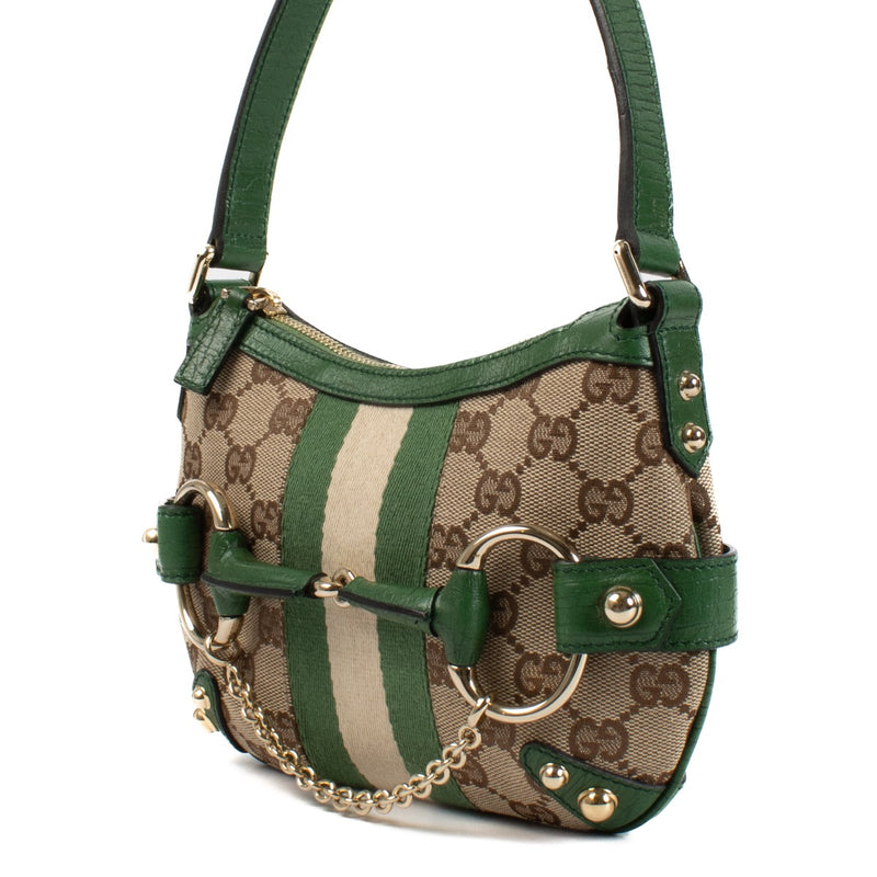 Shop safe online at Labellov in Antwerp, Brussels and Knokke this 100% authentic second hand Gucci Green GG Monogram Canvas Mini Bag