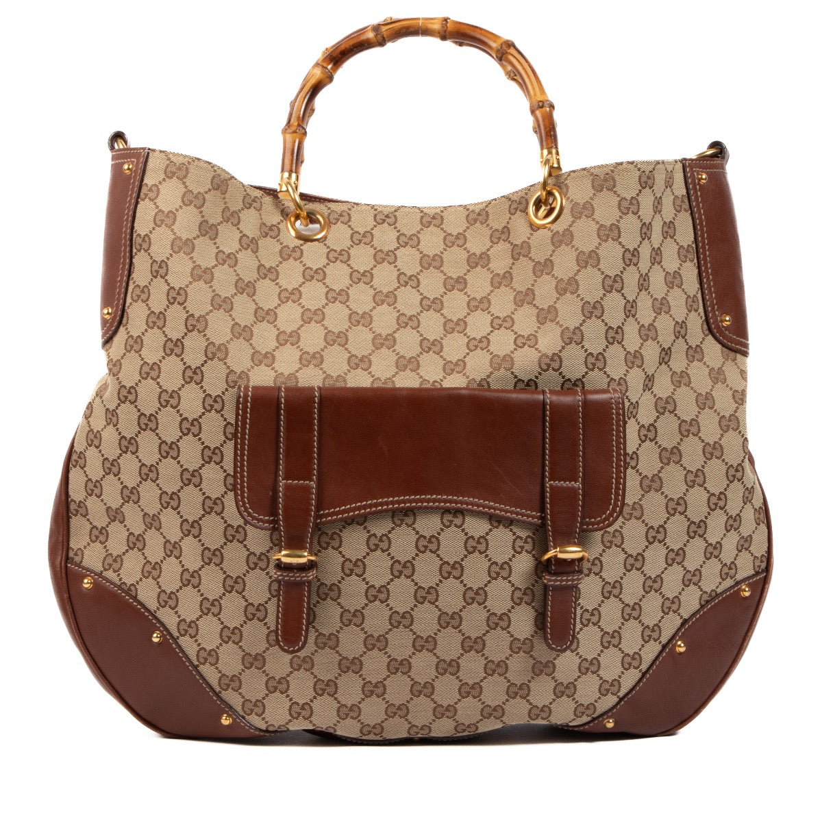 Gucci GG Canvas Bamboo Convertible Top Handle, Gucci GG Canvas Bamboo Convertible, Gucci Bamboo, Gucci GG, Gucci Canvas, Gucci handbag, Gucci Preloved, Gucci convertible, Gucci Bamboo Convertible, Preloved, Labellov