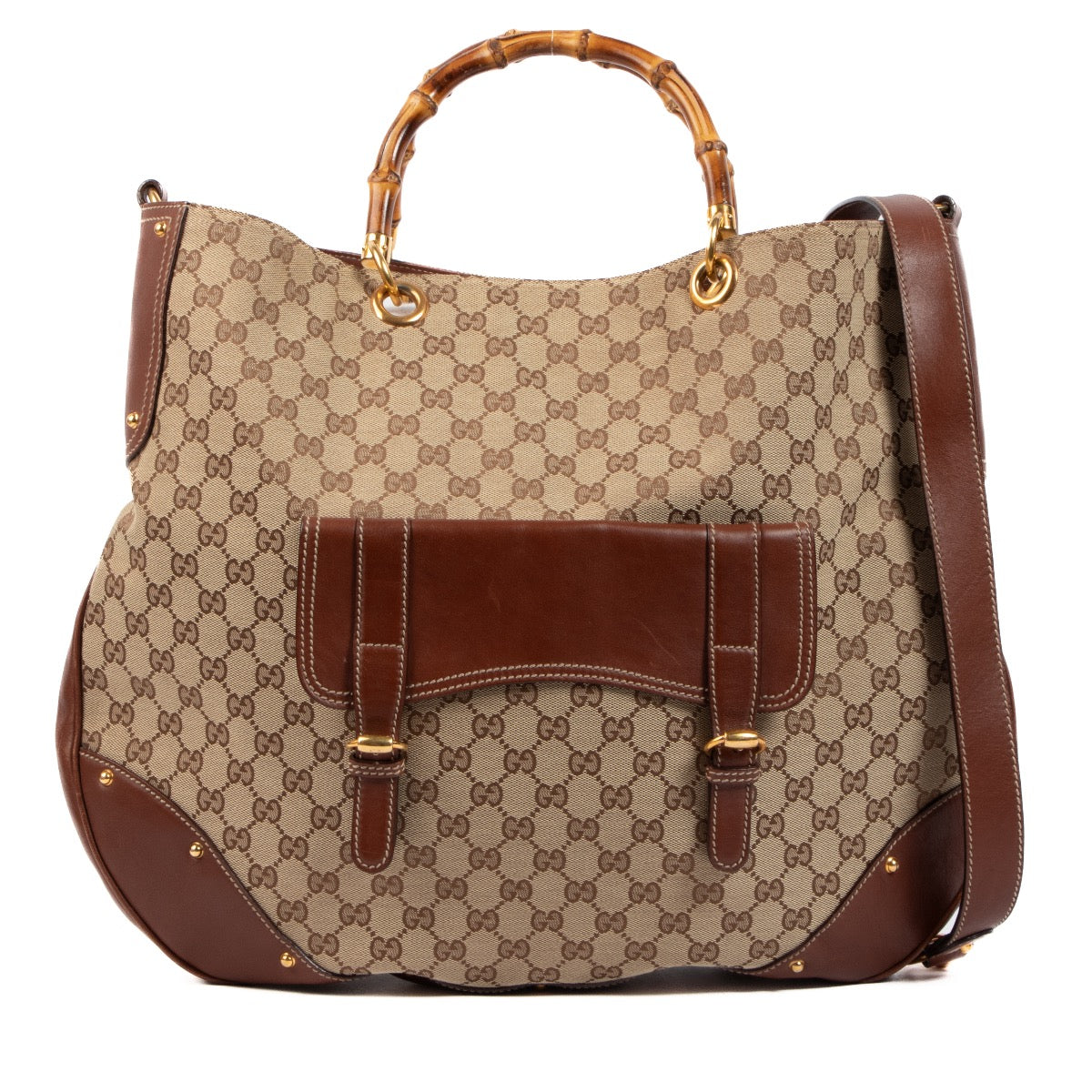 Gucci GG Canvas Bamboo Convertible Top Handle