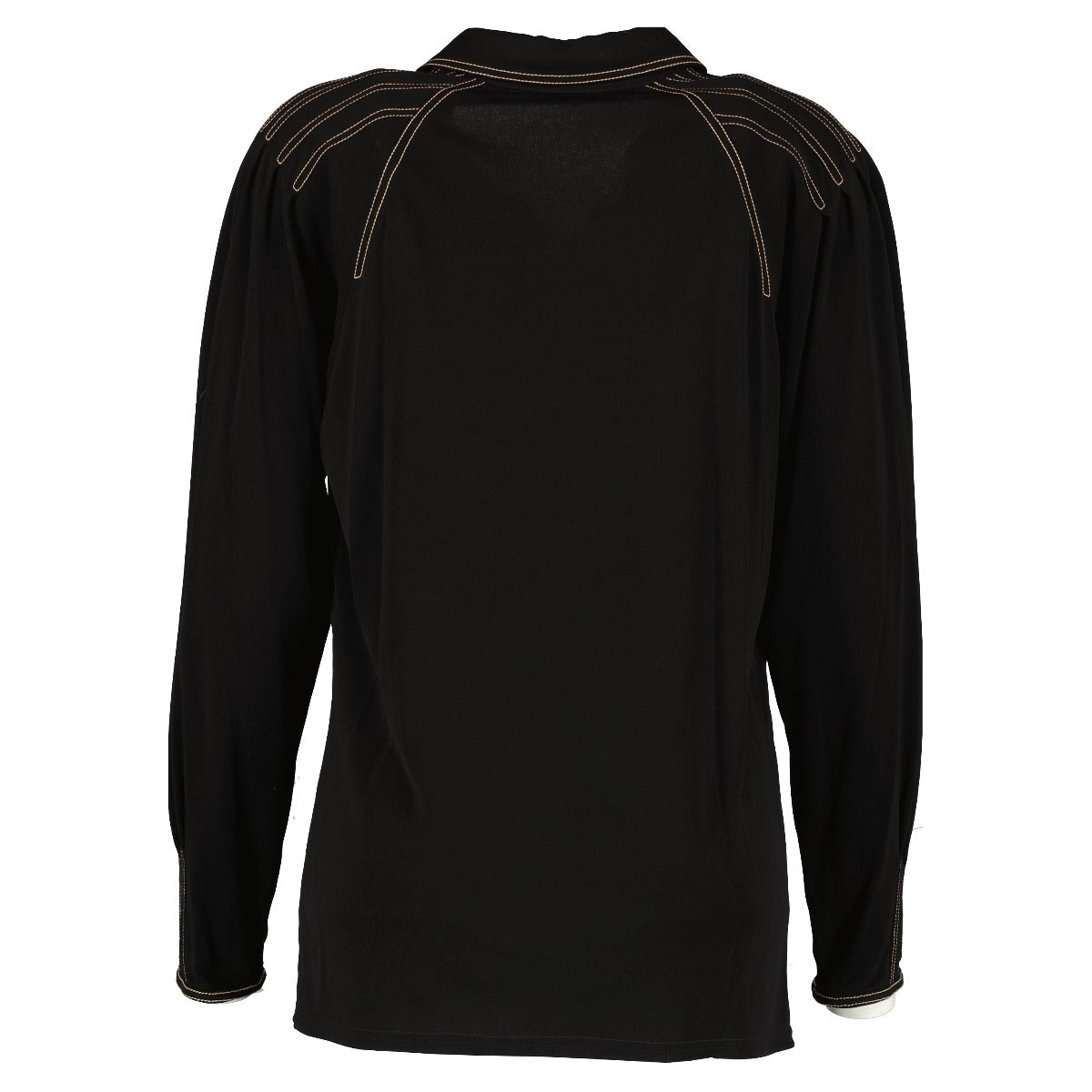 Hermès Black Contrast Stitch Blouse