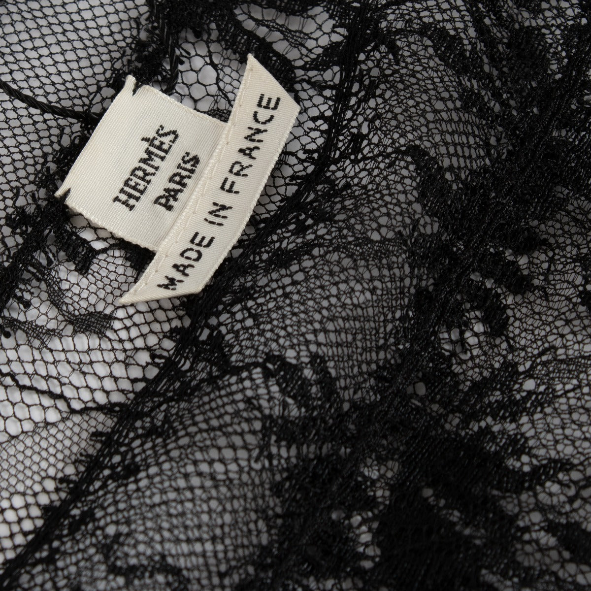 Hermès Black Lace Long Sleeve Top
