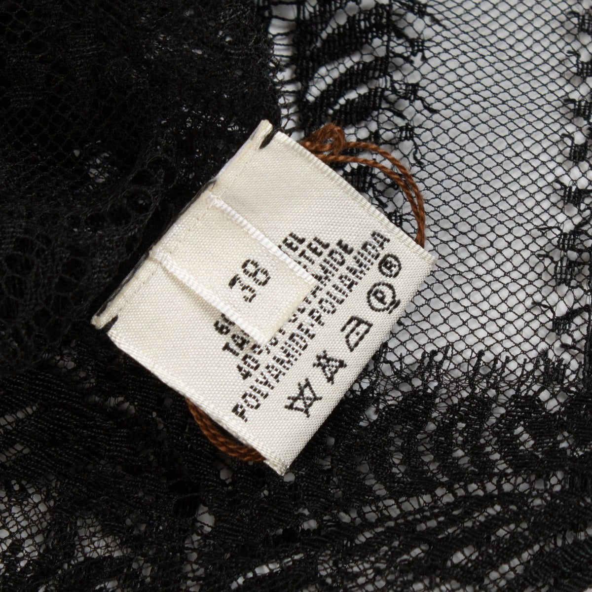Hermès Black Lace Long Sleeve Top