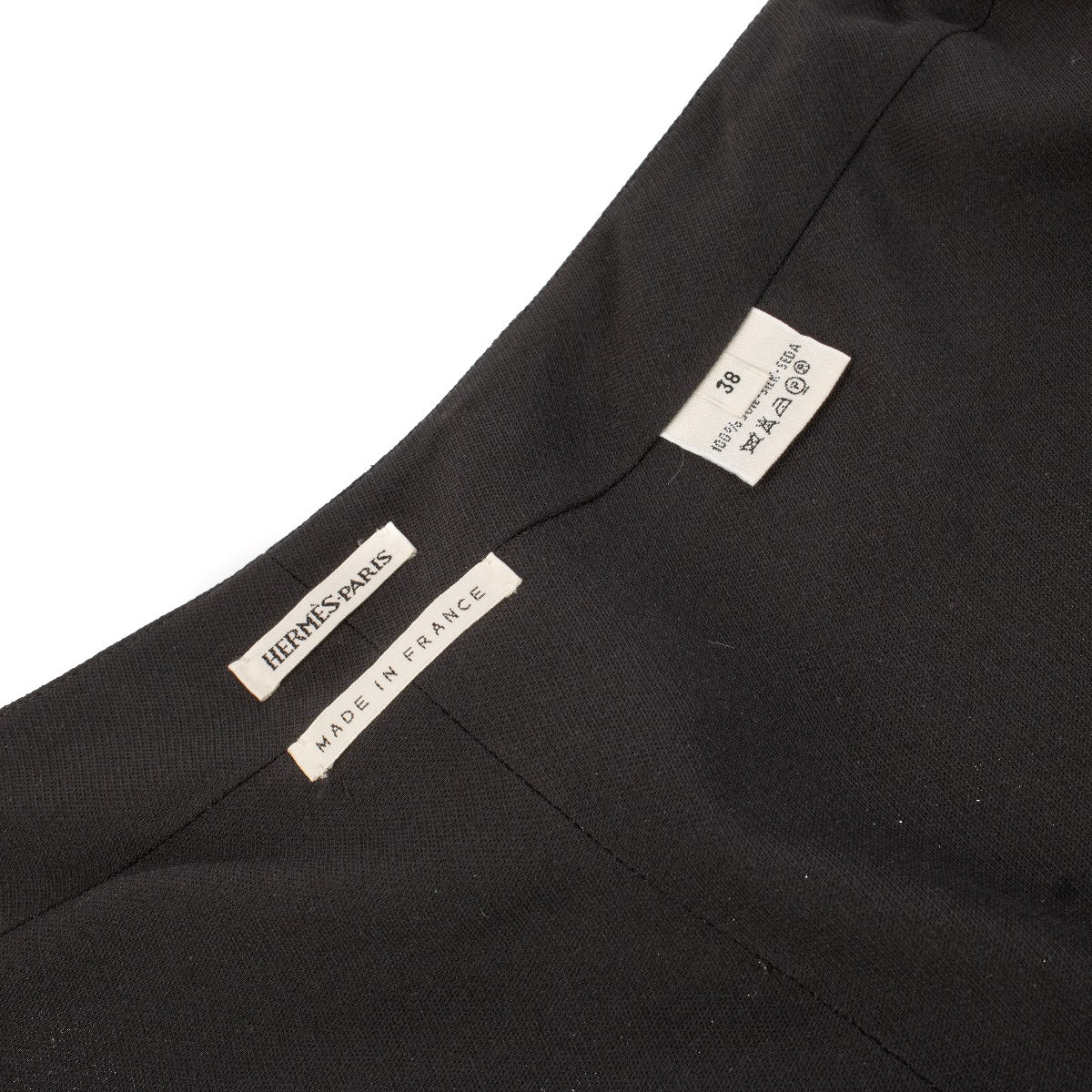 Hermès Zwart Zijden Mouwloze Jurk/Wikkelrok Set - Maat FR38