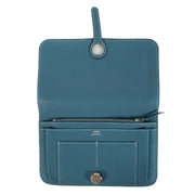 Hermès Blue Jean Togo Dogon Wallet aan de beste prijs bij Labellov tweedehands luxe in Antwerpen, Knokke, Brussel.