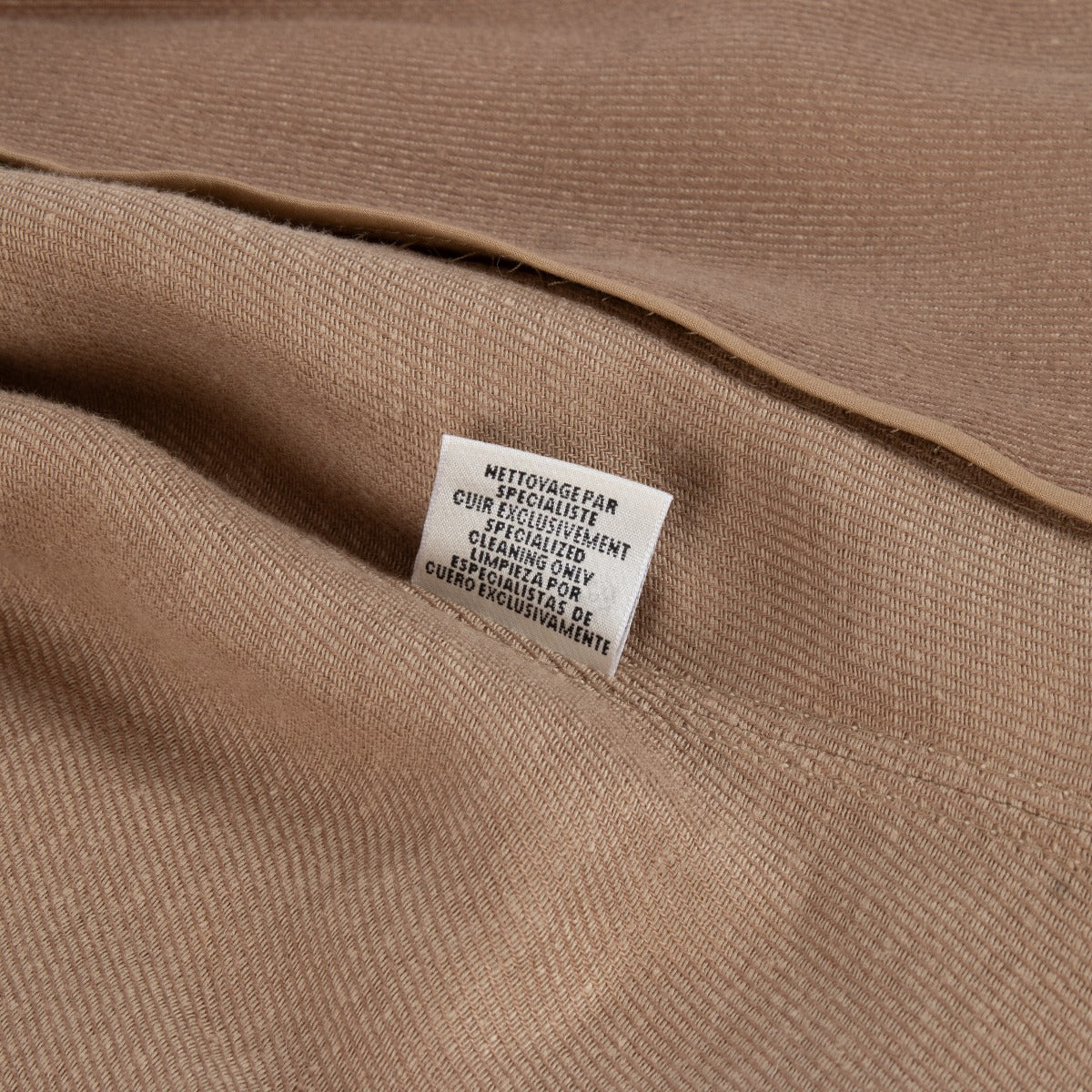 Hermès Camel Linnen Blend Leather Trim Blazer - Size FR40