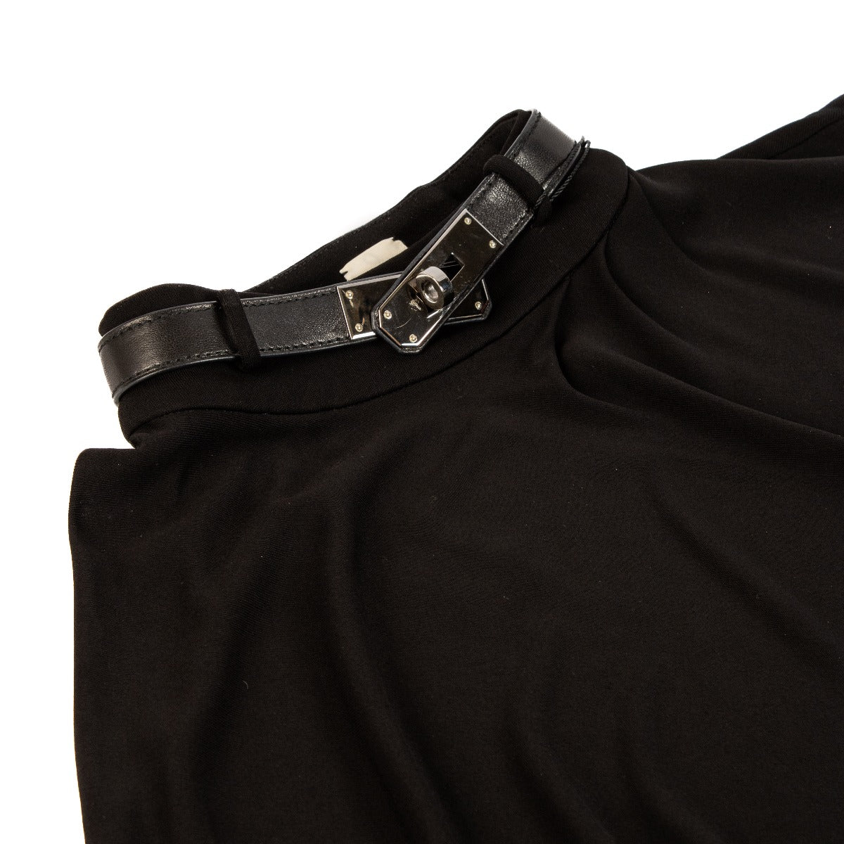 Hermès Black Kelly Choker Asymmetric Dress - Size FR40