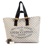 Shop safe online at Labellov in Antwerp, Brussels and Knokke this 100% authentic second hand Louis Vuitton Damier Azur Beach Cabas GM Bag