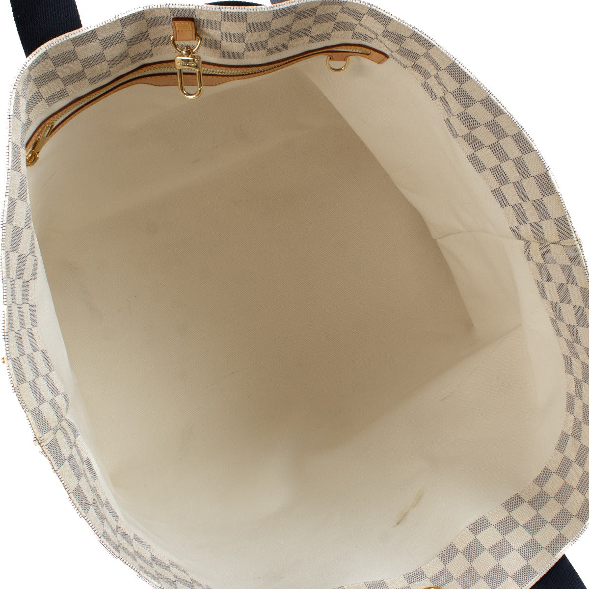 Shop safe online at Labellov in Antwerp, Brussels and Knokke this 100% authentic second hand Louis Vuitton Damier Azur Beach Cabas GM Bag