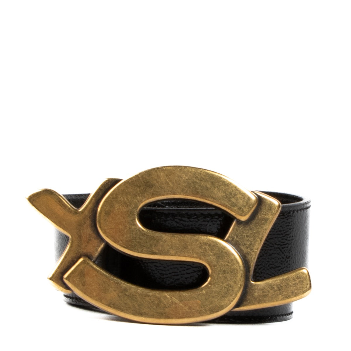 shop 100% authentic second hand Saint Laurent Black YSL Logo Belt - Size 85 on Labellov.com
