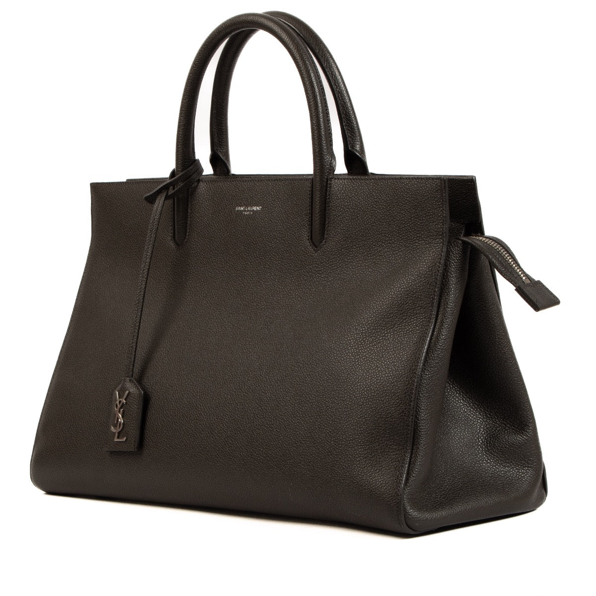 shop 100% authentic second hand Saint Laurent Dark Grey Cabas Rive Gauche Handbag on Labellov.com