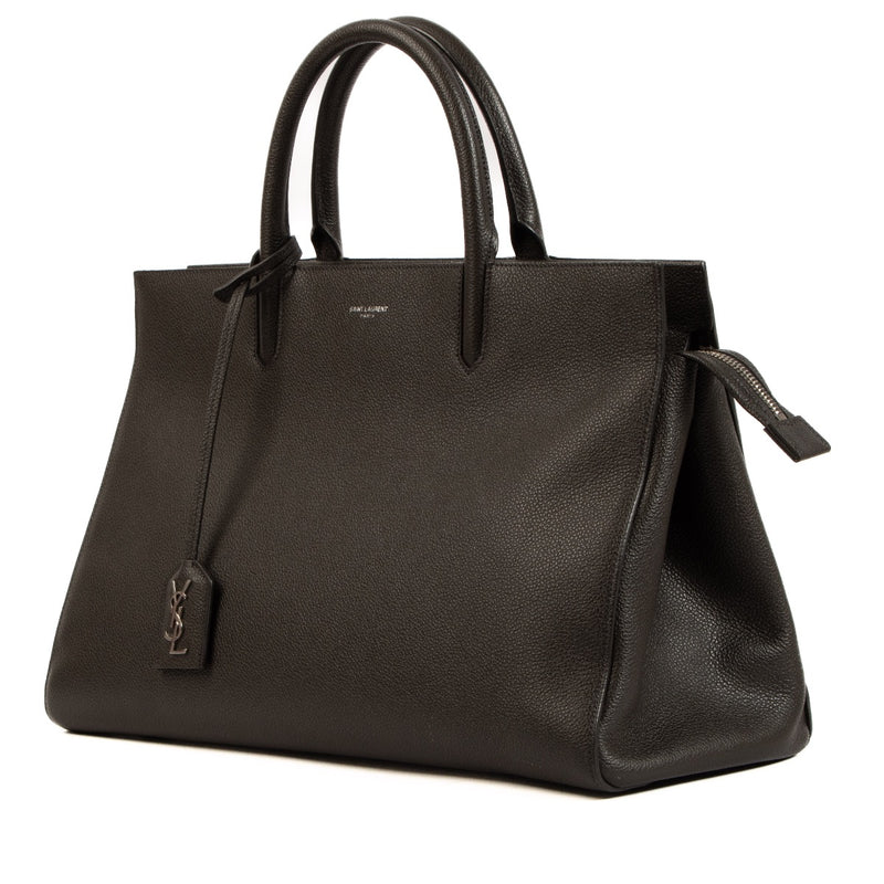 shop 100% authentic second hand Saint Laurent Dark Grey Cabas Rive Gauche Handbag on Labellov.com
