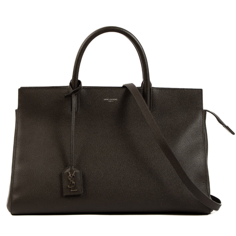 shop 100% authentic second hand Saint Laurent Dark Grey Cabas Rive Gauche Handbag on Labellov.com