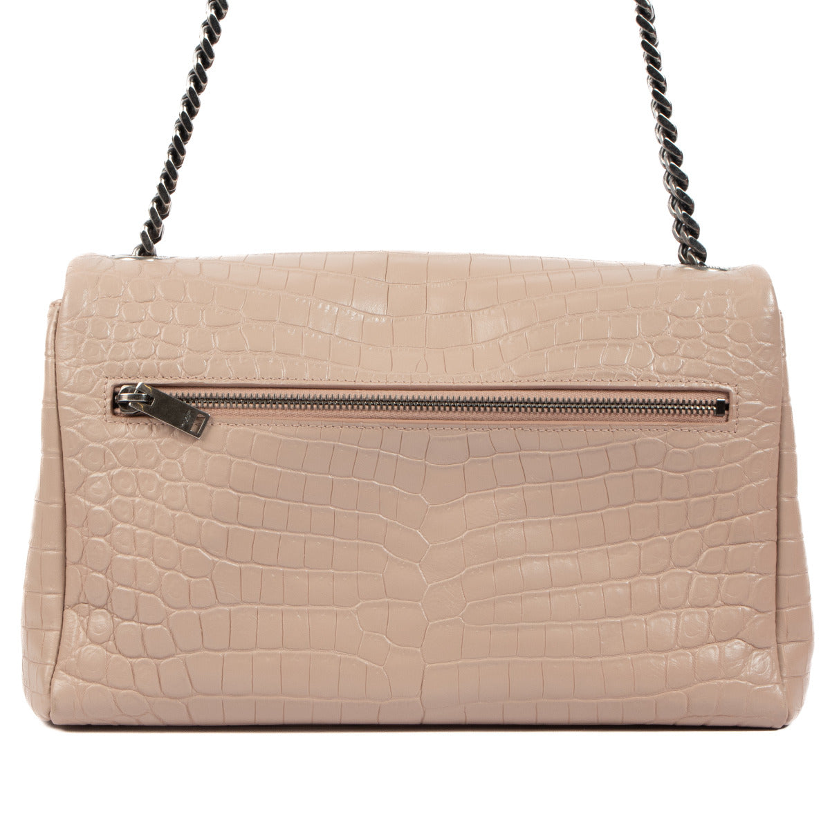 Saint Laurent Blush Croco Embossed West Hollywood Shoulder Bag