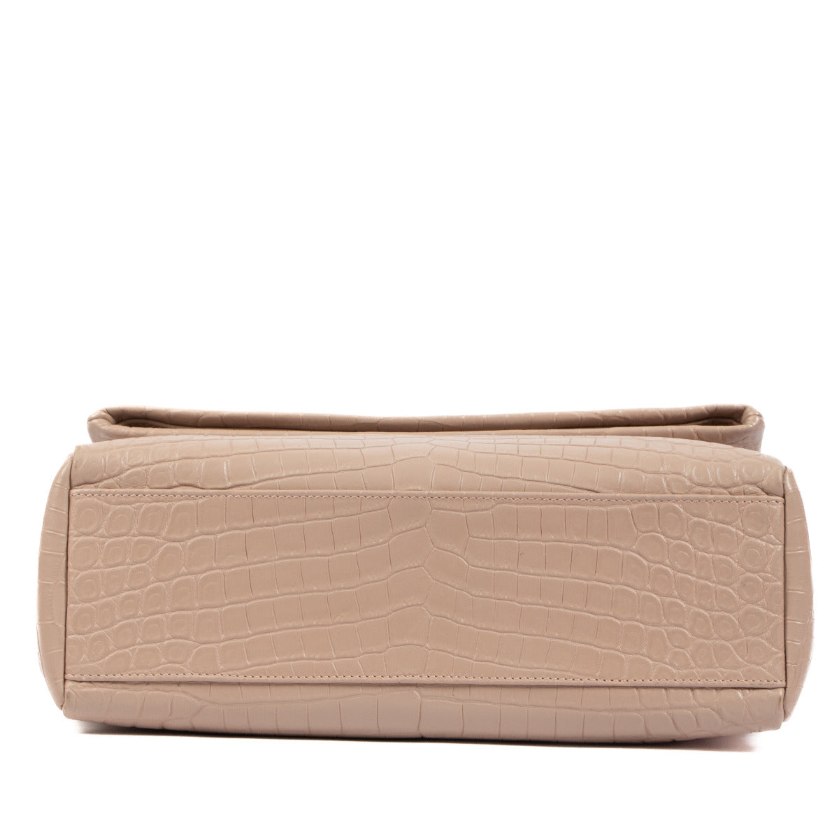 Saint Laurent Blush Croco Embossed West Hollywood Shoulder Bag