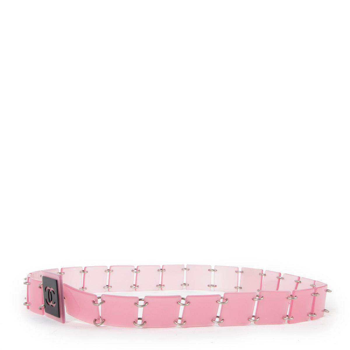 Chanel Vintage CC Pink Modular Block Link Belt