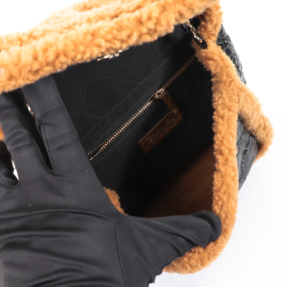 Chanel Crumpled Sheepskin Shearling CC Mania Flap Bag