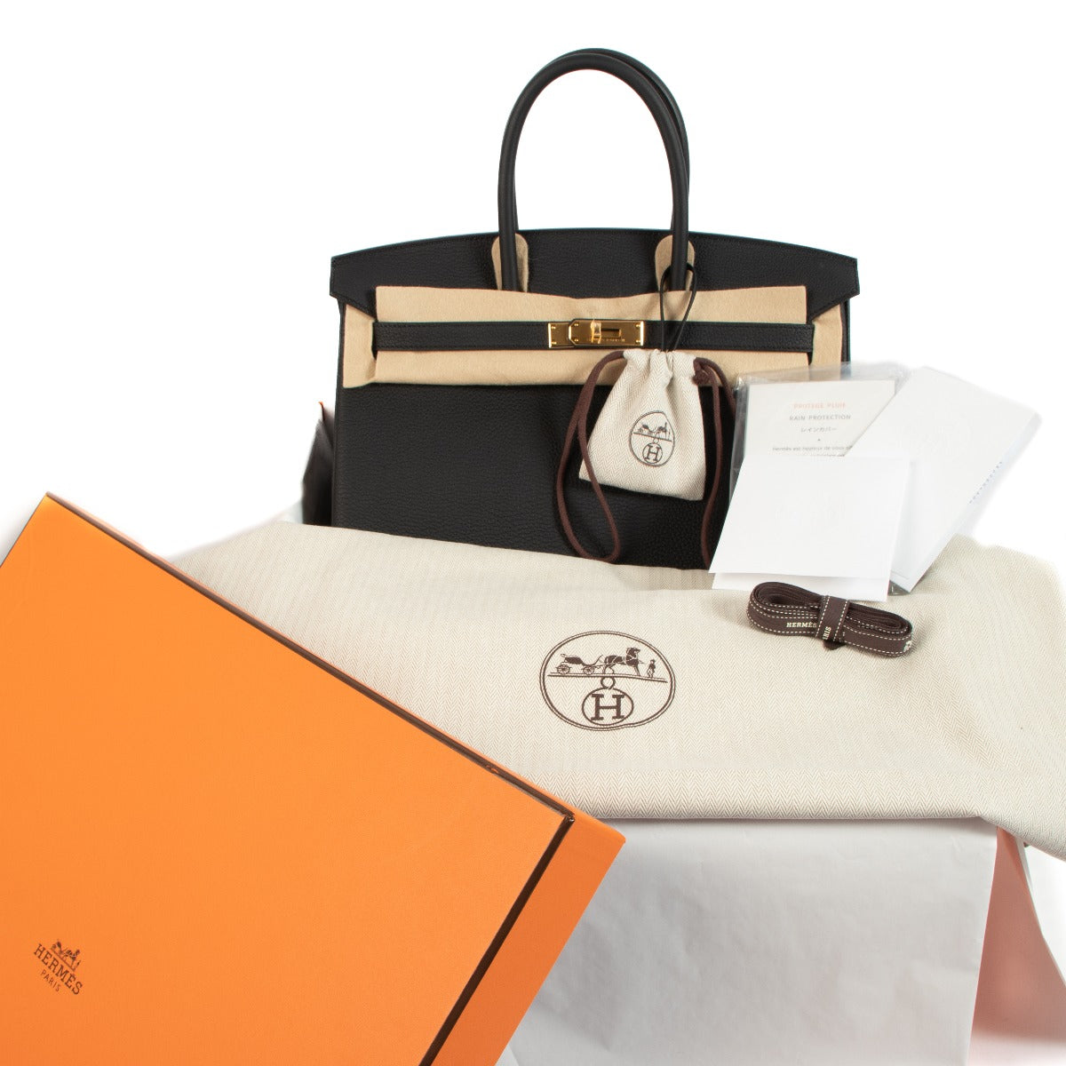 Hermès Birkin 35 Black Togo Gold Hardware