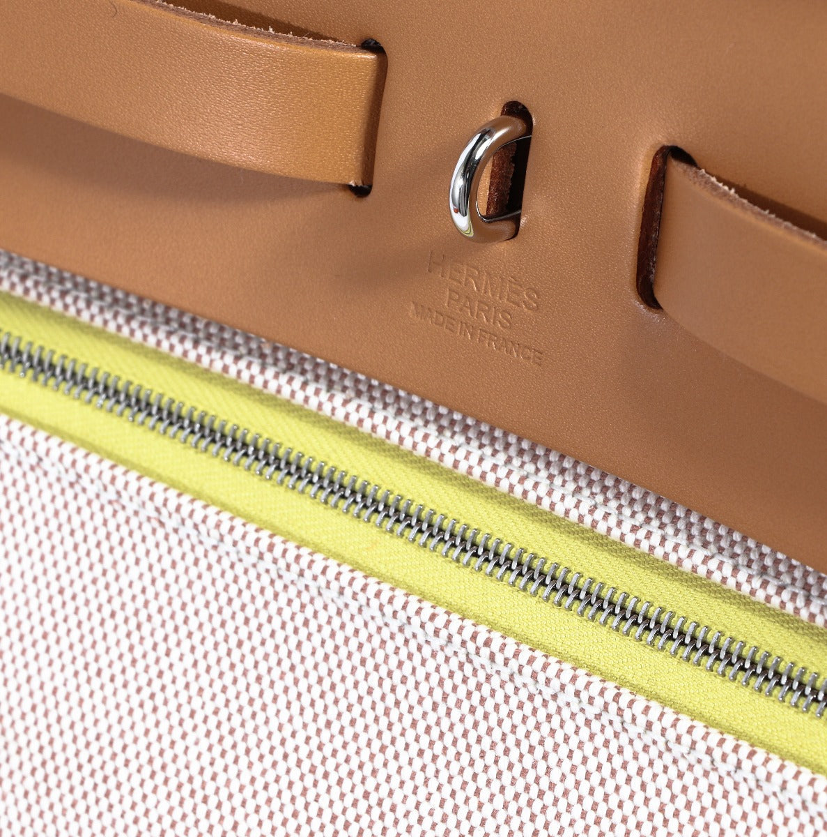 hermes herbag logo stamp detail