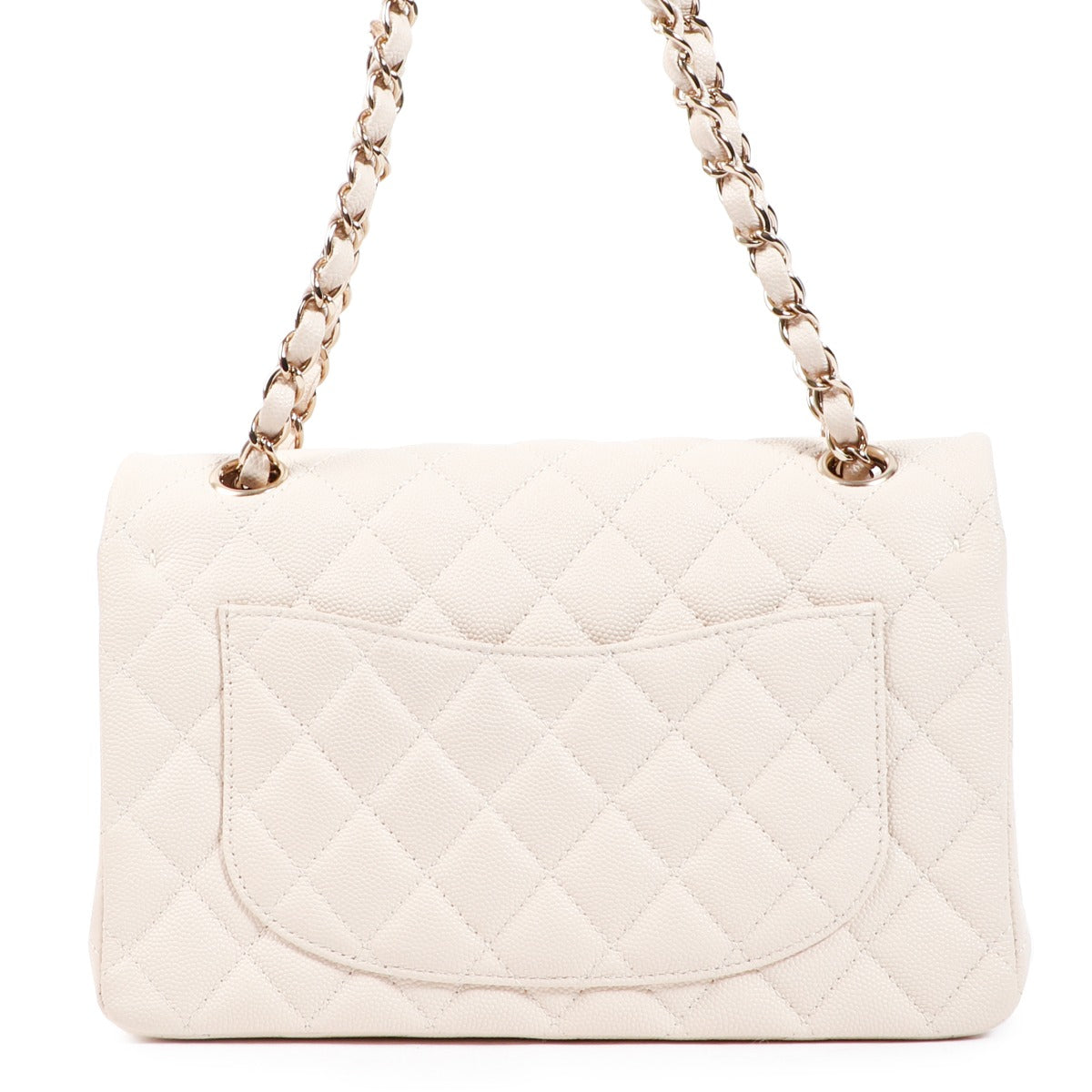 Chanel Ivory Caviar Small Classic Flap Bag