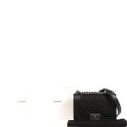 Chanel Black Caviar Small Boy Chanel Bag