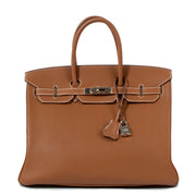 Hermès Birkin 35 Gold Togo Palladium Hardware