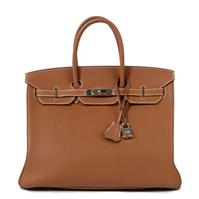 Hermès Birkin 35 Gold Togo Palladium Hardware