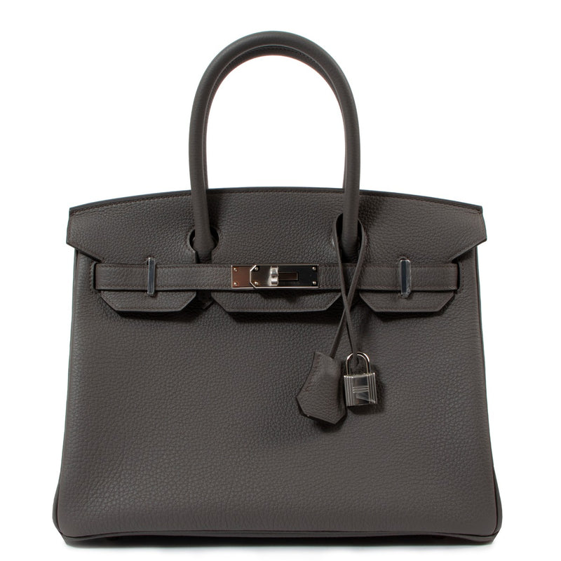 Hermès 2022 Birkin 30 Gris Etain Togo Palladium Hardware