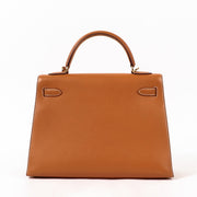 Hermès Kelly 32 Naturel Vache Liegee GHW
