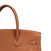 achetez seconde main luxe Hermès Birkin 35 Gold Taurillon Clemence Palladium Hardware chez labellov