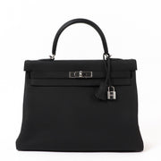 Hermès Kelly 35 Black Togo Palladium Hardware