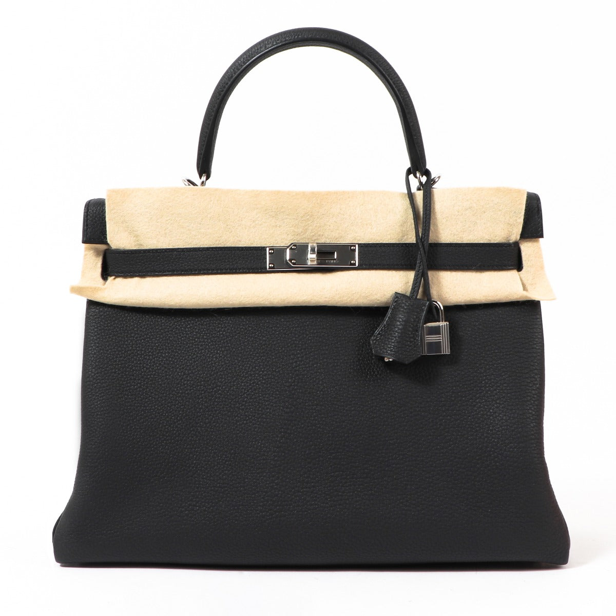 Hermès Kelly 35 Black Togo Palladium Hardware