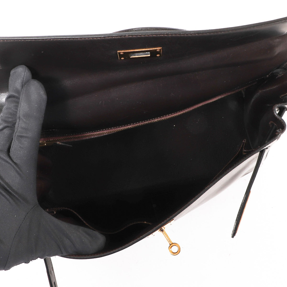 Hermès Vintage Kelly 32 Brown Box GHW