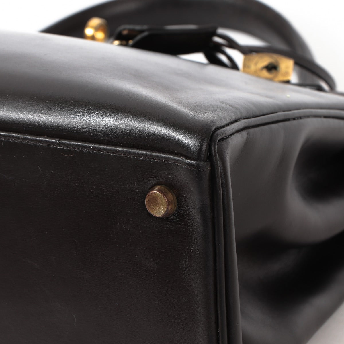 Hermès Vintage Kelly 32 Brown Box GHW