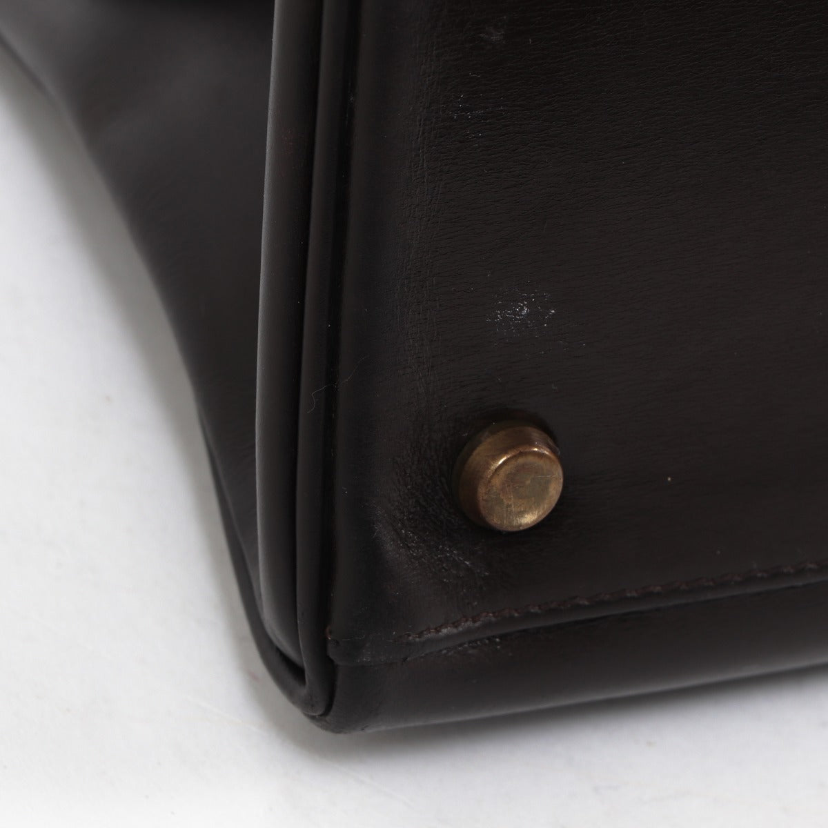 Hermès Vintage Kelly 32 Brown Box GHW