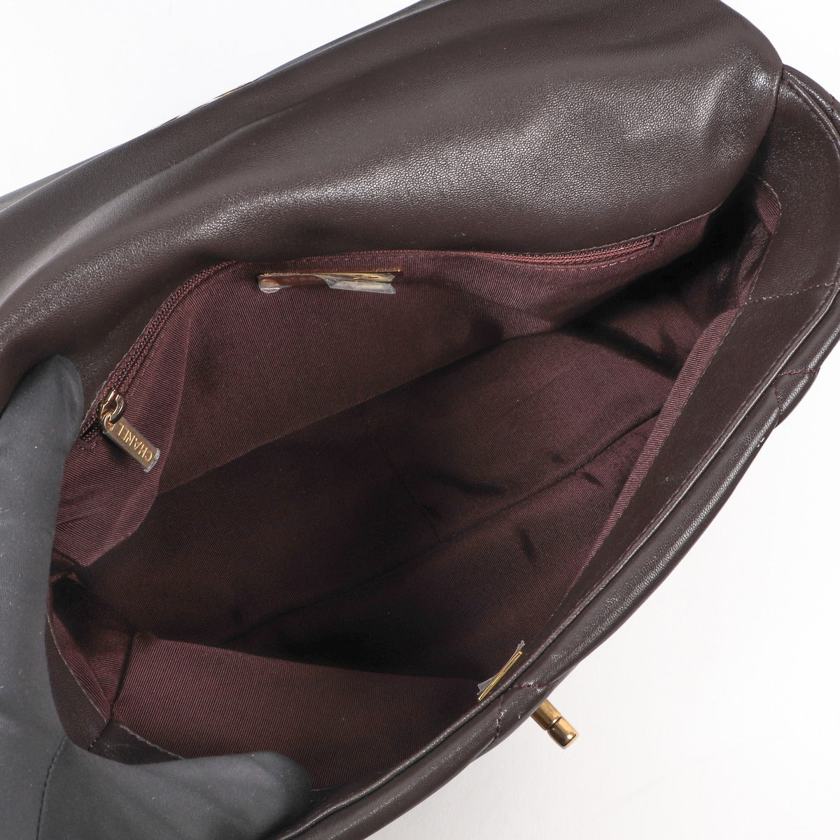 Chanel Brown Lambskin 19 Large Bag