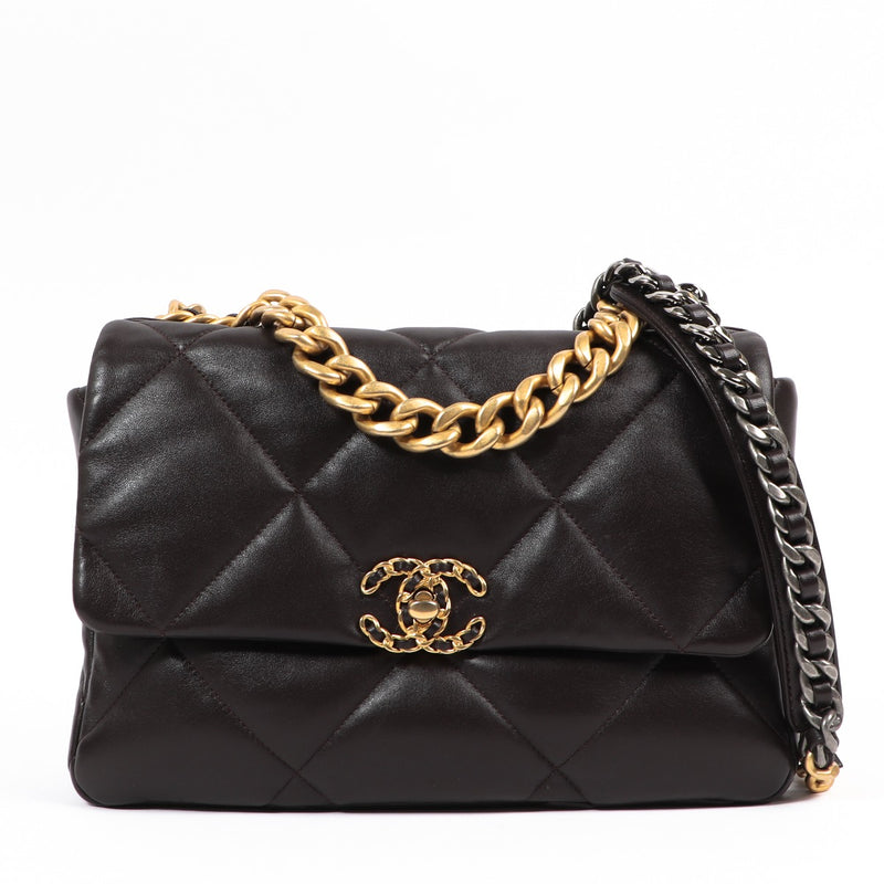 Chanel Brown Lambskin 19 Large Bag